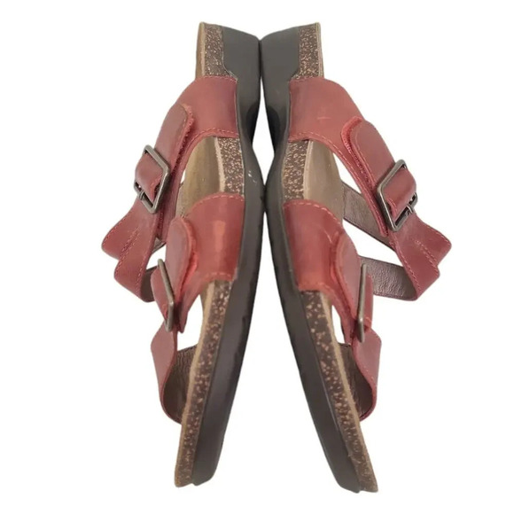 Dansko Womens Brown Rosie Sandals Waxy Burnished Tan Leather Size 39 - Picture 3 of 11